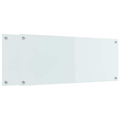 Rivestimento da Cucina 2 pcs Bianco 100 x 40 cm vetro temperato