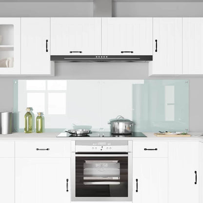 Schienale da cucina 2 pcs Bianco 100 x 60 cm vetro temperato