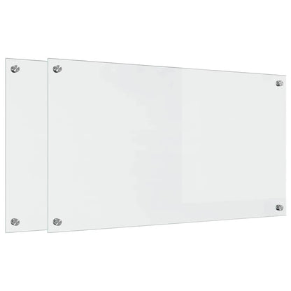 Schienale da cucina 2 pcs Trasparente 90 x 50 cm