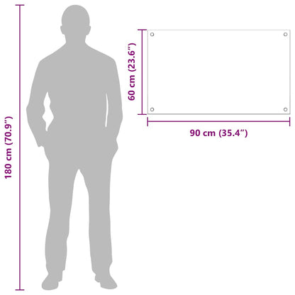 Rivestimento da Cucina 2 pcs Trasparente 90 x 60 cm