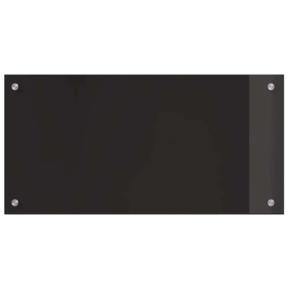 Rivestimento da Cucina 2 pcs Nero 80 x 40 cm vetro temperato