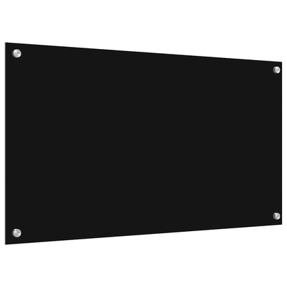 Schienale da cucina 2 pcs Nero 90 x 50 cm vetro temperato