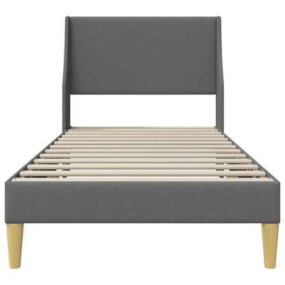 Struttura del letto Grigio scuro 90 x 190 cm Velluto | homemem39