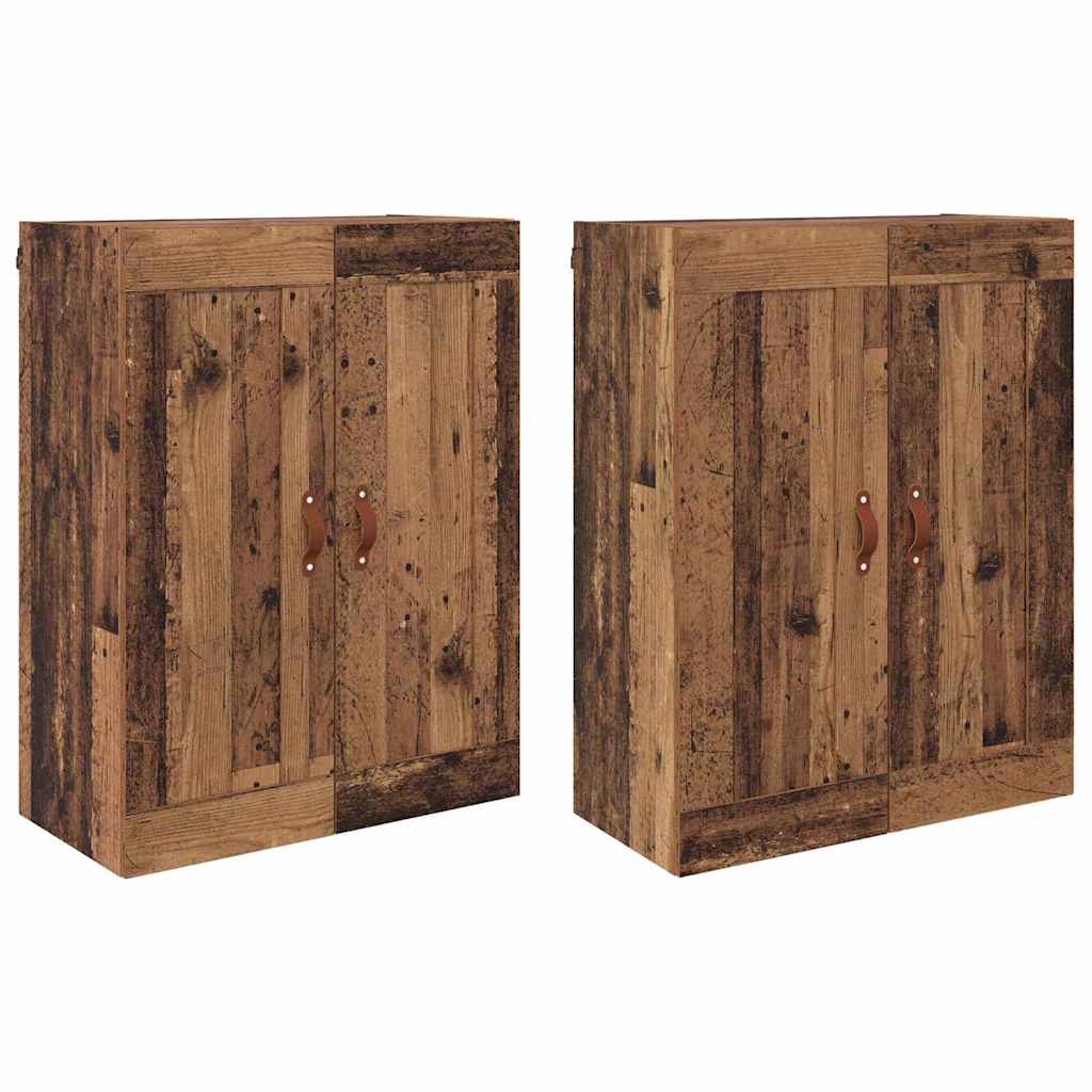 Mobile a muro 2 pcs Legno vecchio 69,5 x 34 x 90 cm