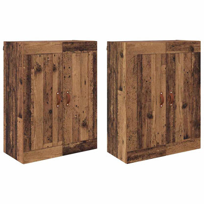 Mobile a muro 2 pcs Legno vecchio 69,5 x 34 x 90 cm