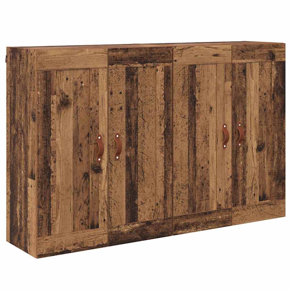 Mobile a muro 2 pcs Legno vecchio 69,5 x 34 x 90 cm