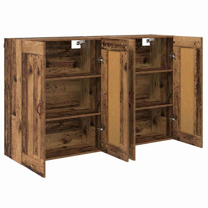 Mobile a muro 2 pcs Legno vecchio 69,5 x 34 x 90 cm