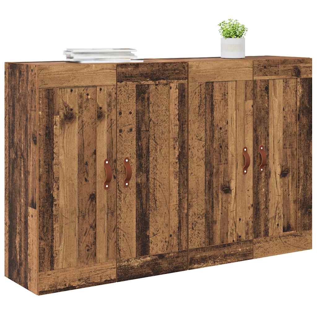 Mobile a muro 2 pcs Legno vecchio 69,5 x 34 x 90 cm