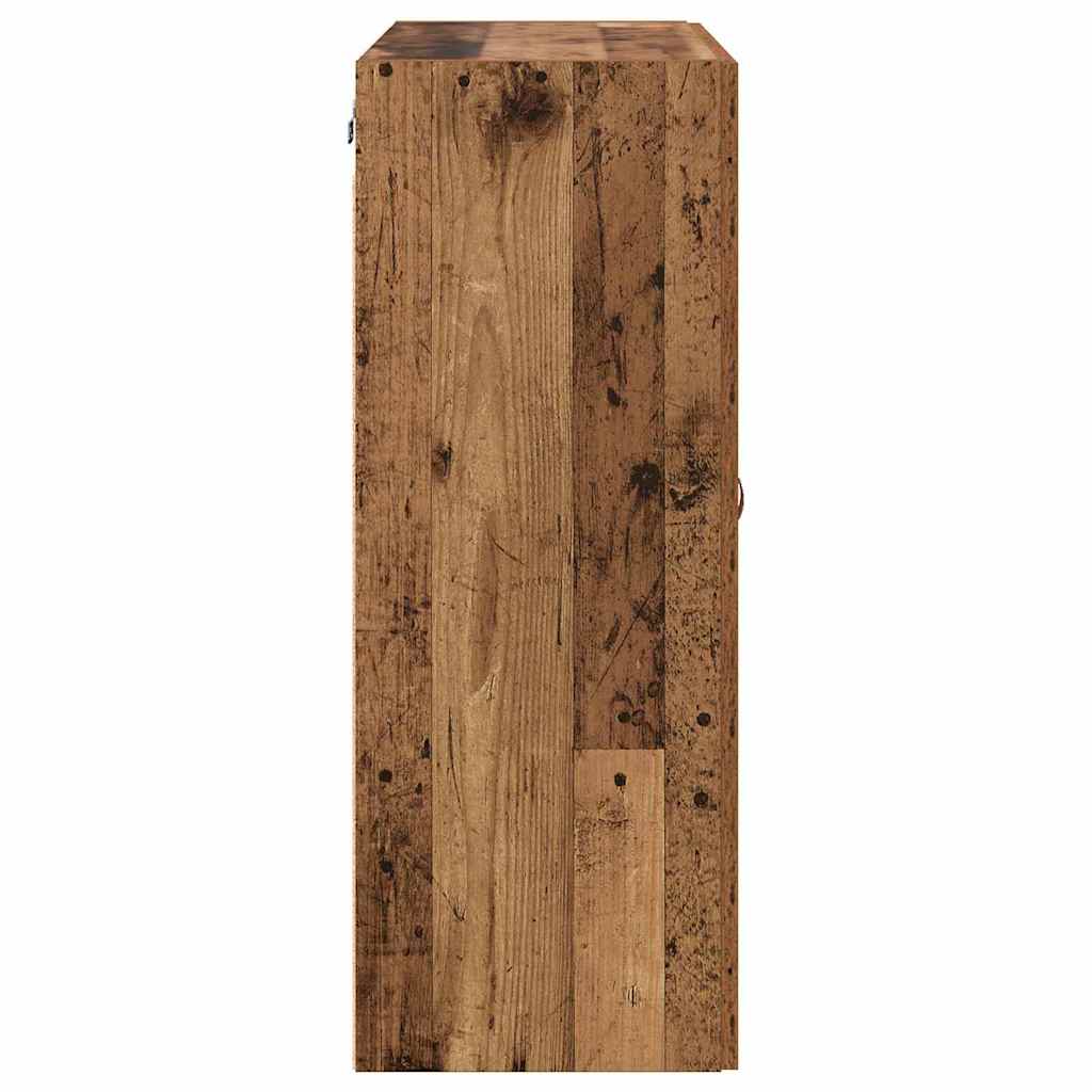 Mobile a muro 2 pcs Legno vecchio 69,5 x 34 x 90 cm