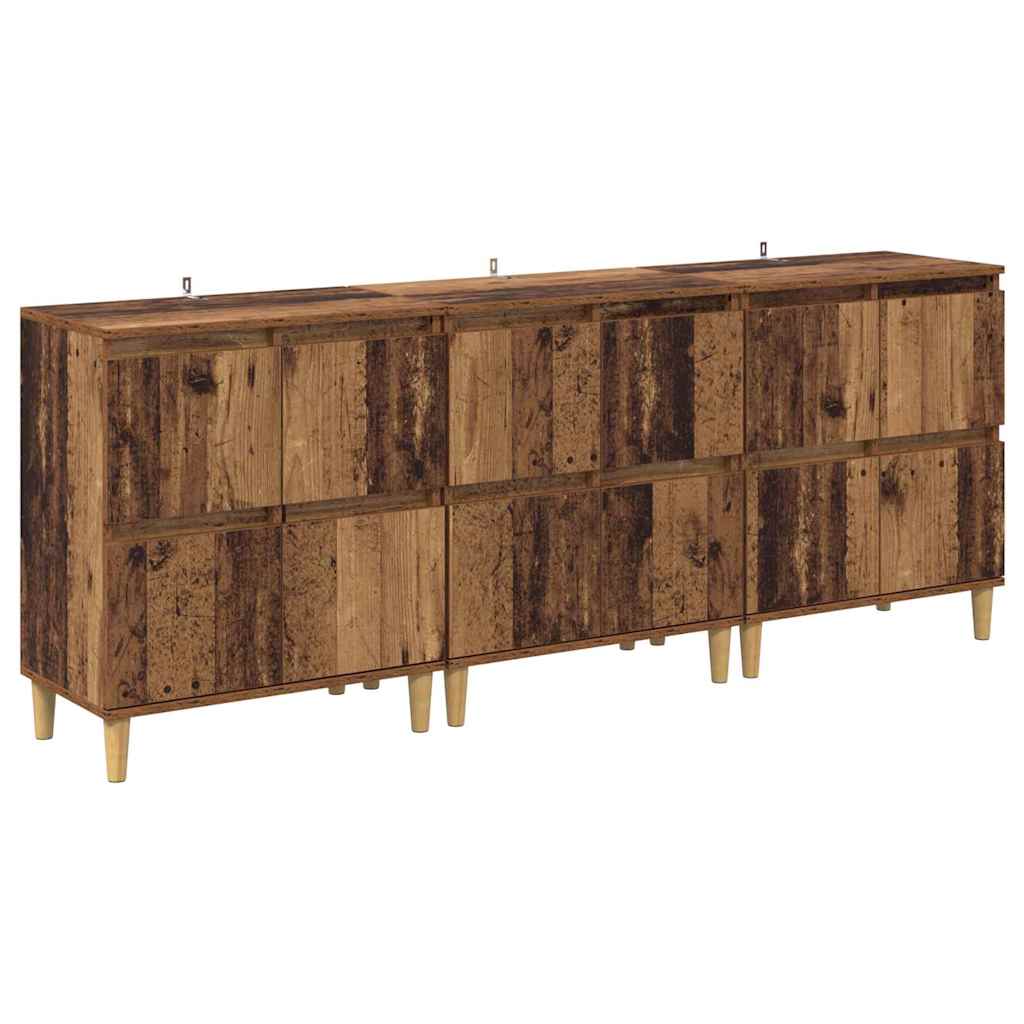 Sideboards 3 pcs Legno vecchio 60 x 35 x 70 cm