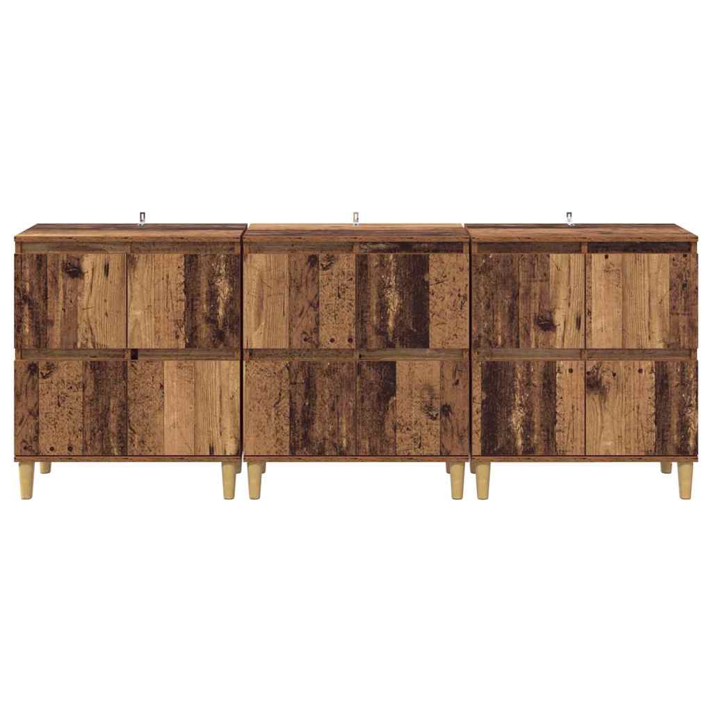 Sideboards 3 pcs Legno vecchio 60 x 35 x 70 cm