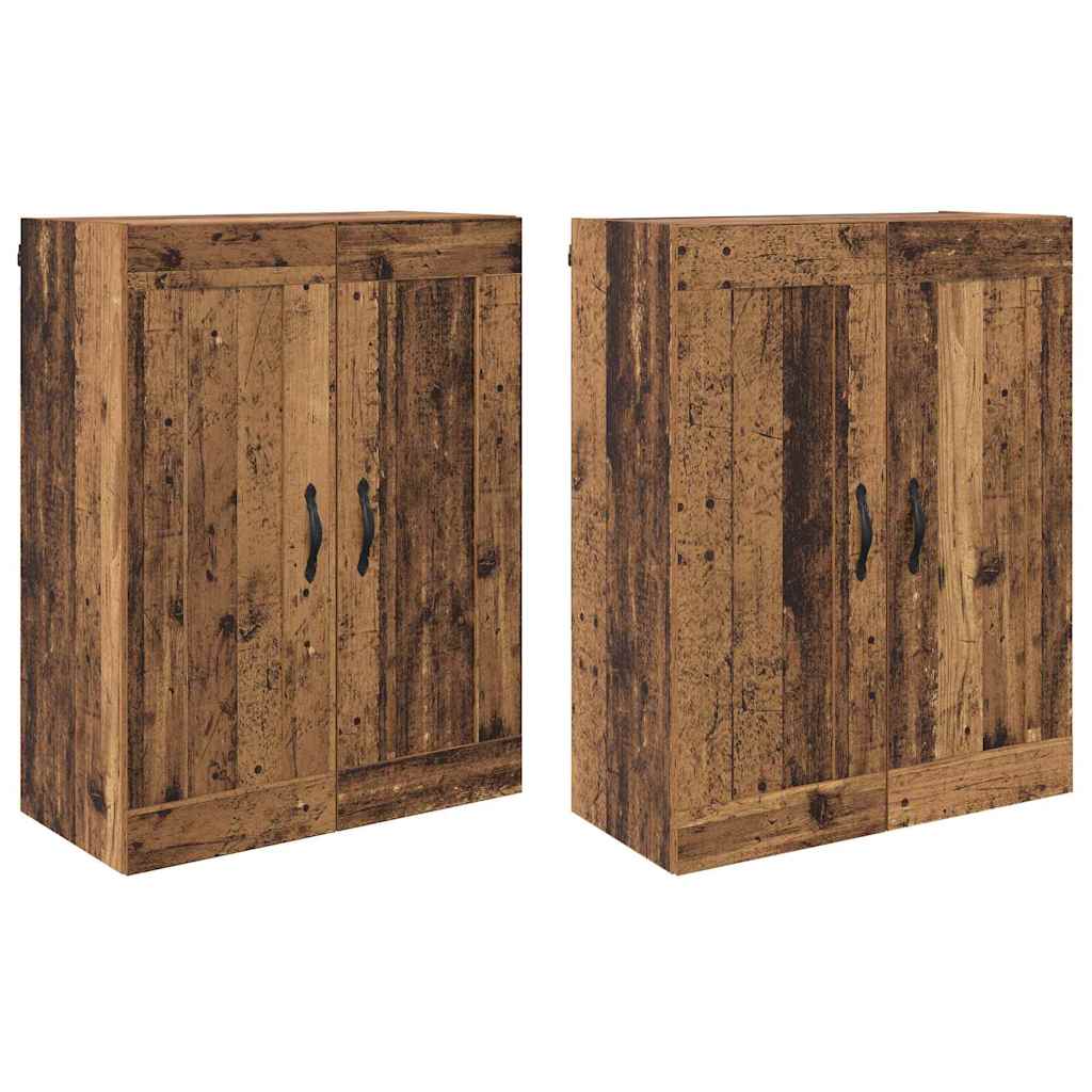 Mobile a muro 2 pcs Legno vecchio 69,5 x 34 x 90 cm