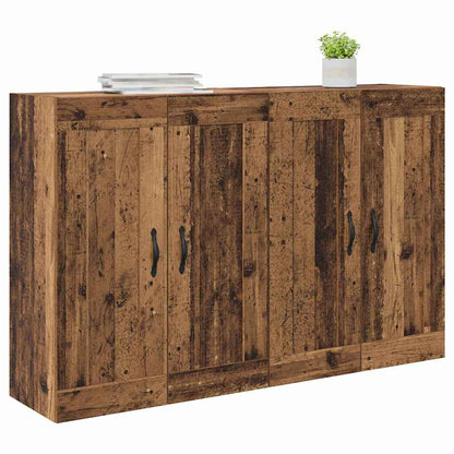 Mobile a muro 2 pcs Legno vecchio 69,5 x 34 x 90 cm