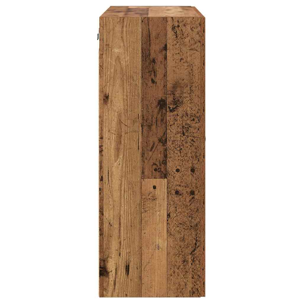 Mobile a muro 2 pcs Legno vecchio 69,5 x 34 x 90 cm