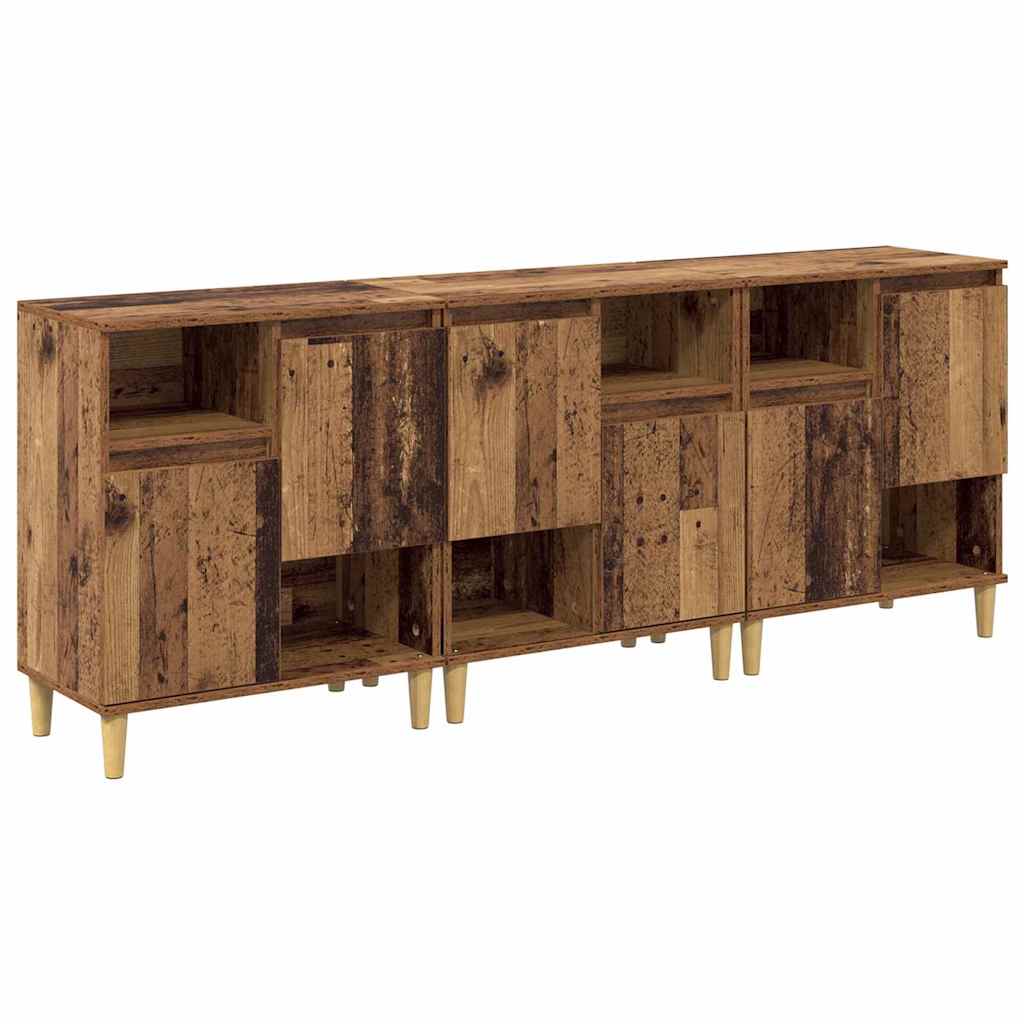 Sideboards 3 pcs Legno vecchio 60 x 35 x 70 cm