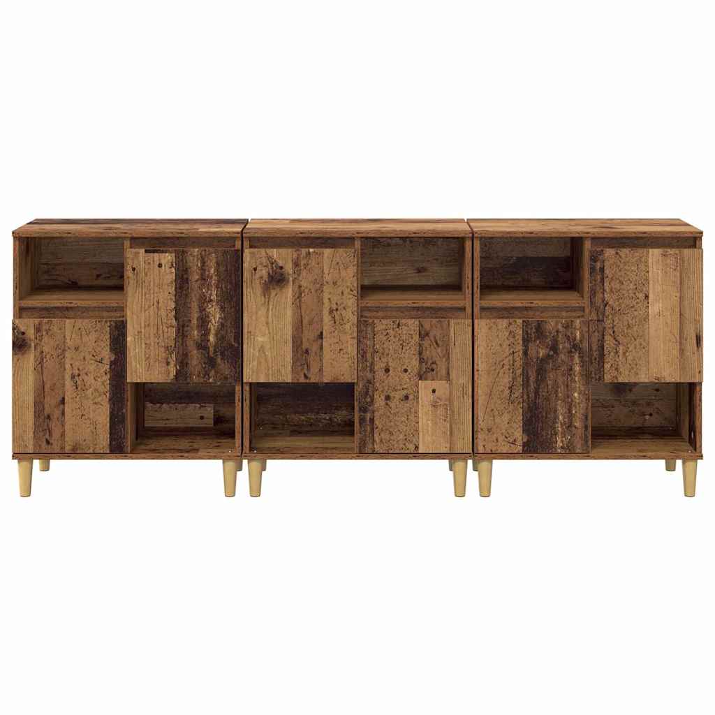 Sideboards 3 pcs Legno vecchio 60 x 35 x 70 cm