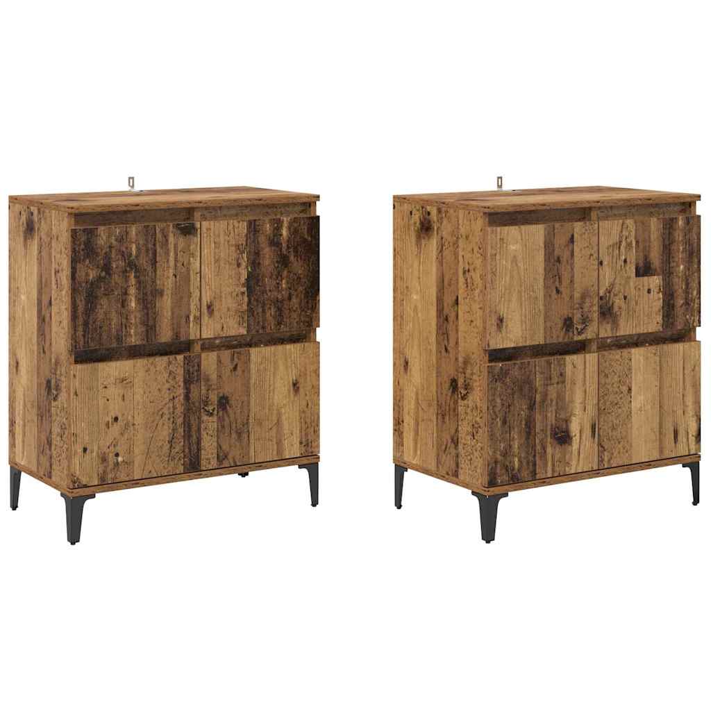 Sideboards 2 pcs Legno vecchio 60 x 35 x 70 cm