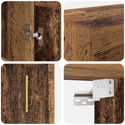 Mobile a muro 2 pcs Legno vecchio 69,5 x 34 x 90 cm