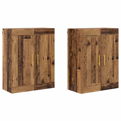 Mobile a muro 2 pcs Legno vecchio 69,5 x 34 x 90 cm