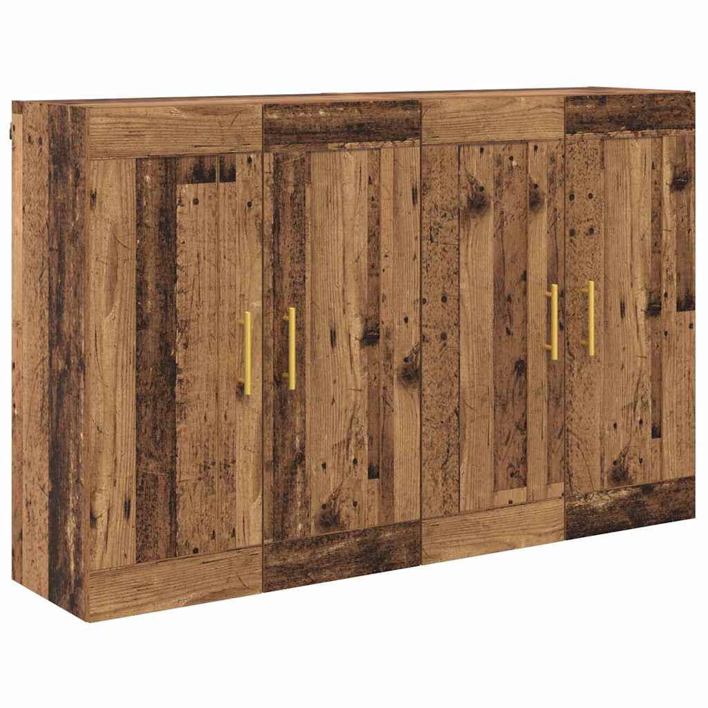 Mobile a muro 2 pcs Legno vecchio 69,5 x 34 x 90 cm