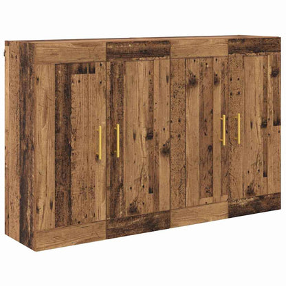 Mobile a muro 2 pcs Legno vecchio 69,5 x 34 x 90 cm