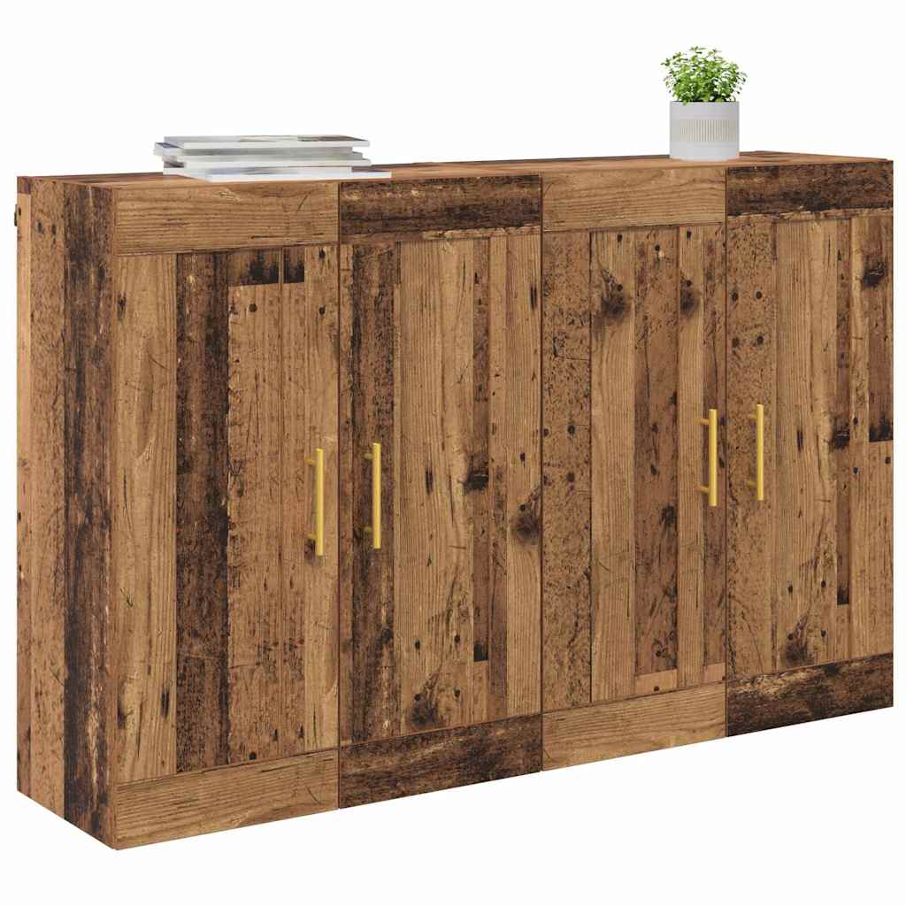 Mobile a muro 2 pcs Legno vecchio 69,5 x 34 x 90 cm