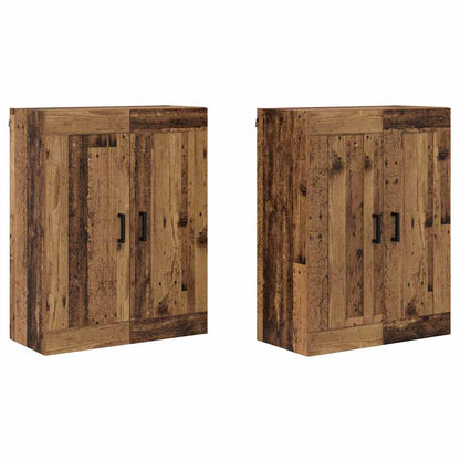 Mobile a muro 2 pcs Legno vecchio 69,5 x 34 x 90 cm