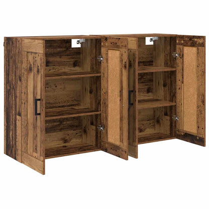 Mobile a muro 2 pcs Legno vecchio 69,5 x 34 x 90 cm