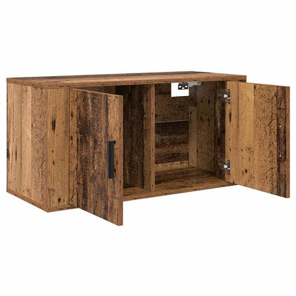Set Mobile TV da Parete 3 pcs Legno vecchio 80 x 34,5 x 40 cm