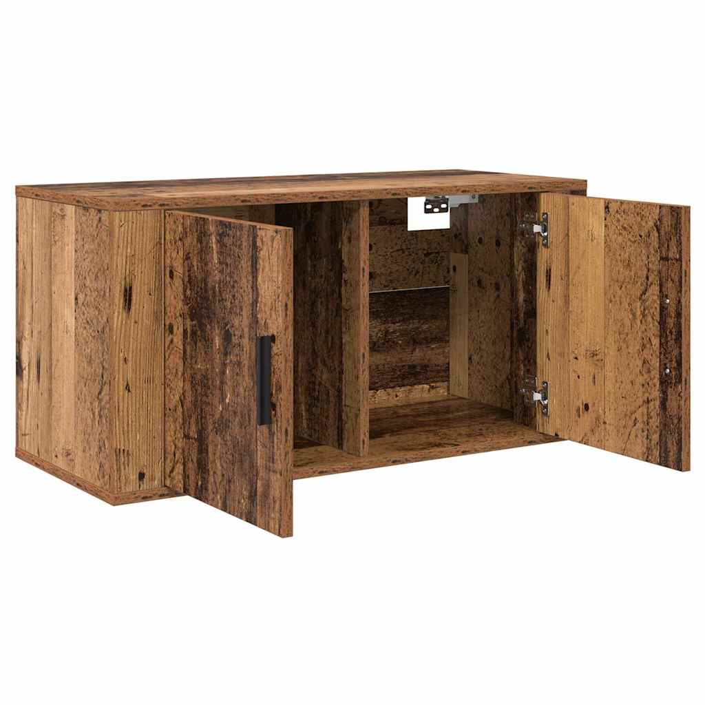 Set Mobile TV da Parete 3 pcs Legno vecchio 80 x 34,5 x 40 cm