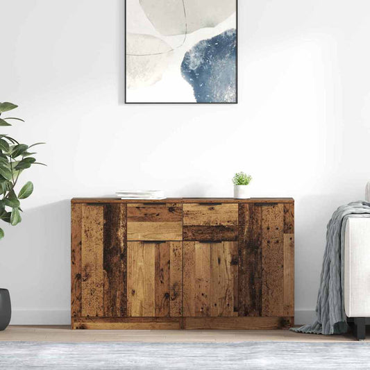 Sideboards con cassetto 2 pcs Legno vecchio 60 x 30 x 70 cm