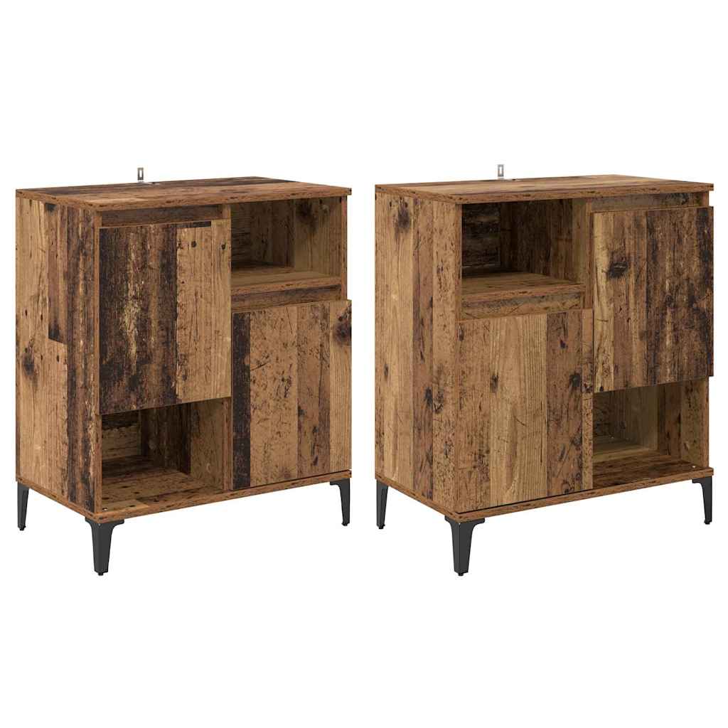 Sideboards 2 pcs Legno vecchio 60 x 35 x 70 cm