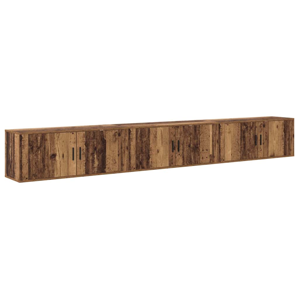 Set Mobile TV da Parete 3 pcs Legno vecchio 100 x 34,5 x 40 cm