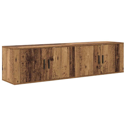 Set Mobile TV da Parete 2 pcs Legno vecchio