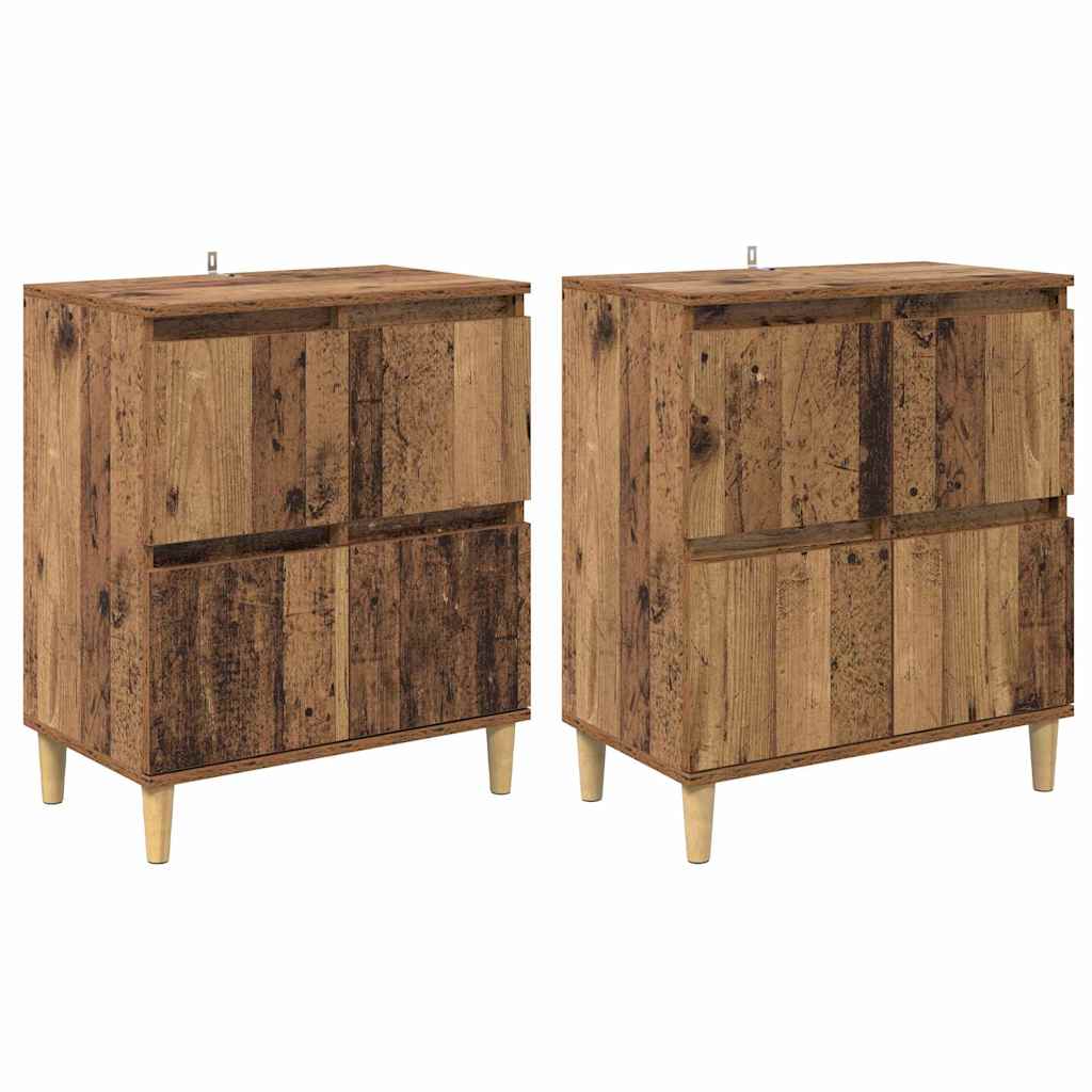 Sideboards 2 pcs Legno vecchio 60 x 35 x 70 cm