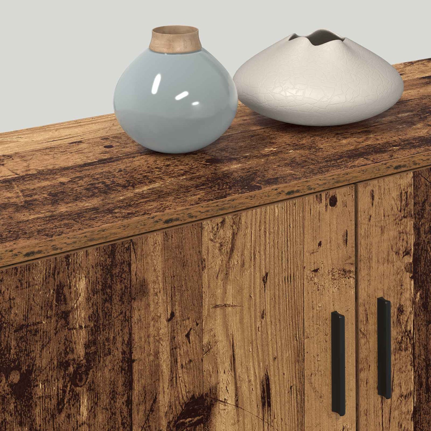 Set Mobile TV da Parete 2 pcs Legno vecchio 100 x 34,5 x 40 cm