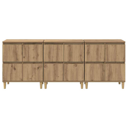 Sideboards 3 pcs Rovere artigianale 60 x 35 x 70 cm