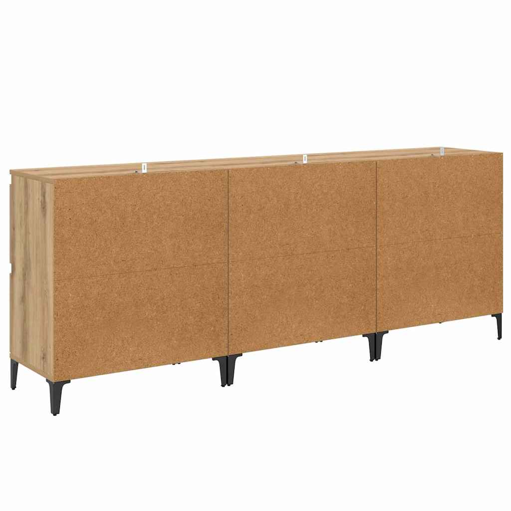 Sideboards 3 pcs Rovere artigianale 60 x 35 x 70 cm