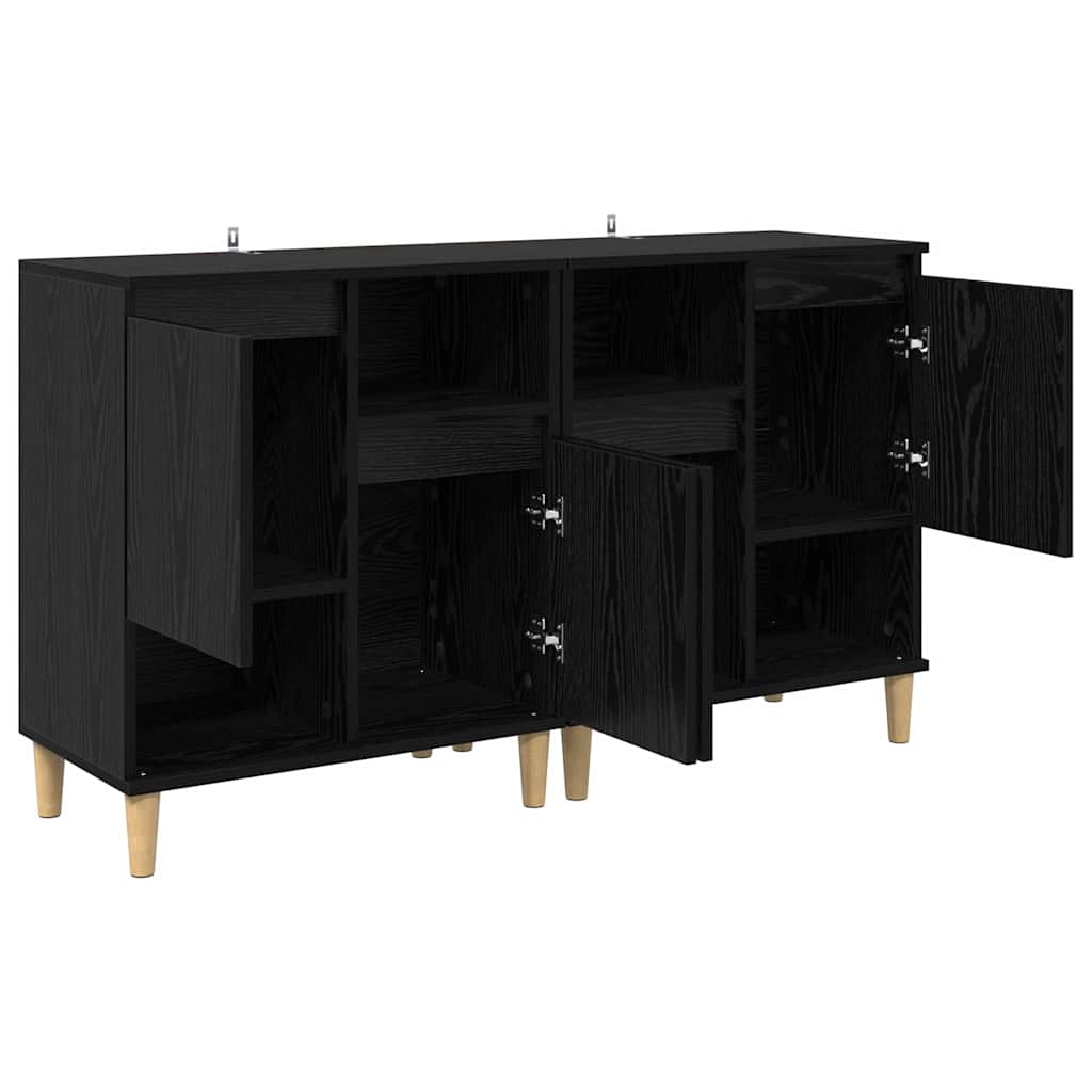 Sideboards 2 pcs Rovere Nero 60 x 35 x 70 cm Legno multistrato