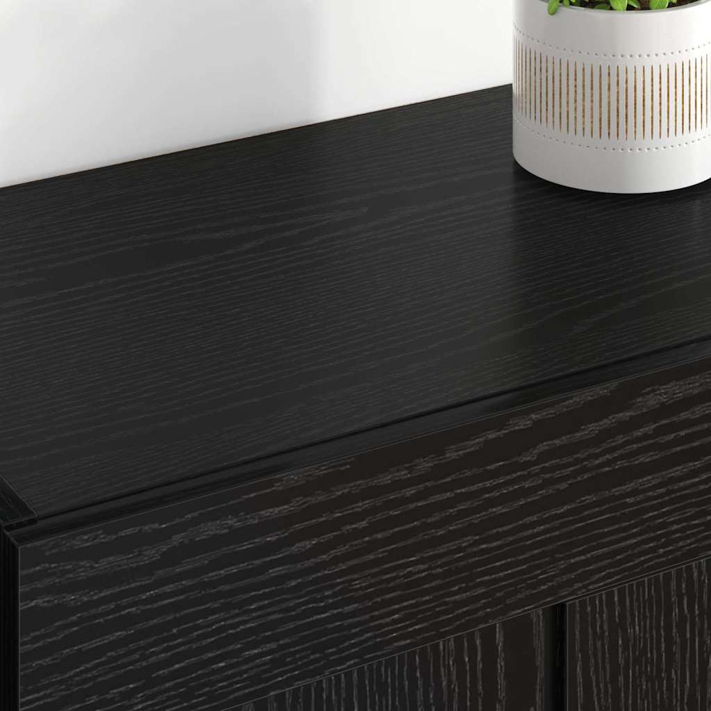 Mobile a muro 2 pcs Rovere Nero 69,5 x 34 x 90 cm