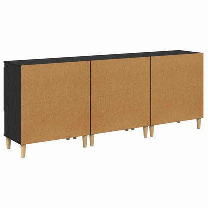 Sideboards 3 pcs Rovere Nero 60 x 35 x 70 cm Legno multistrato