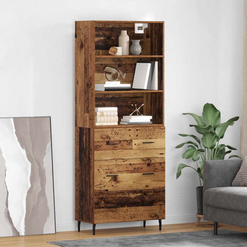 Credenza con cassetto 2 pcs Legno vecchio Legno multistrato