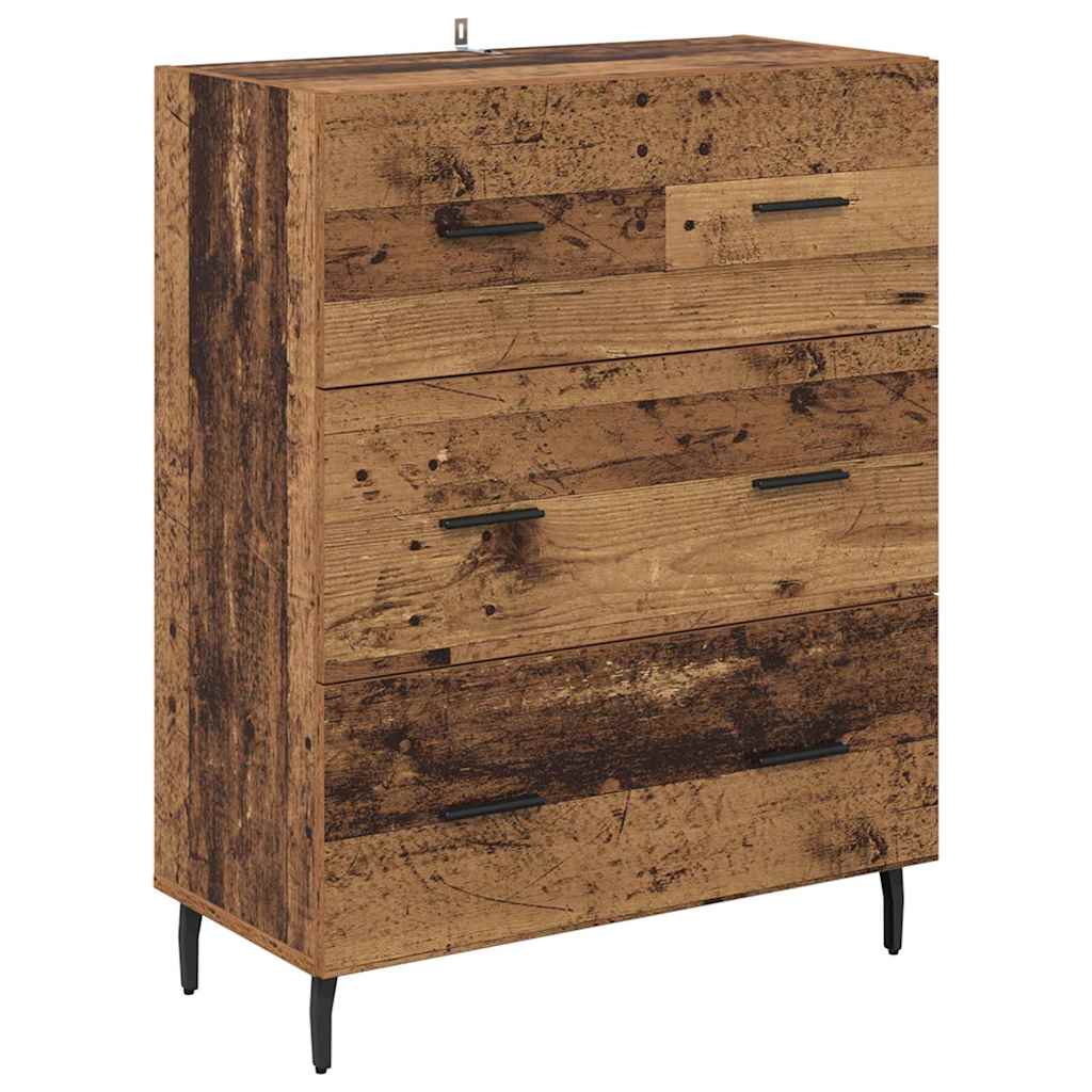 Credenza con cassetto 2 pcs Legno vecchio Legno multistrato