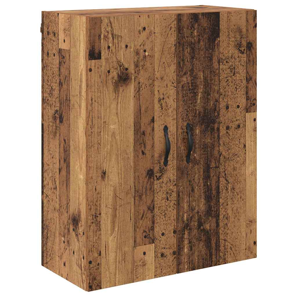 Credenza 2 pcs Legno vecchio Legno ingegnerizzato e vetro