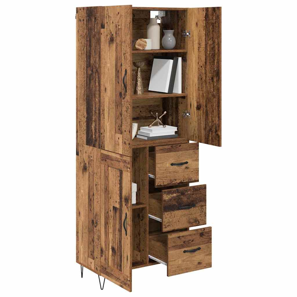 Credenza con cassetto 2 pcs Legno vecchio Legno multistrato