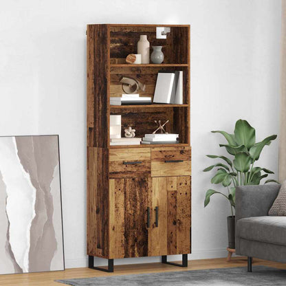 Credenza con cassetto 2 pcs Legno vecchio Legno multistrato