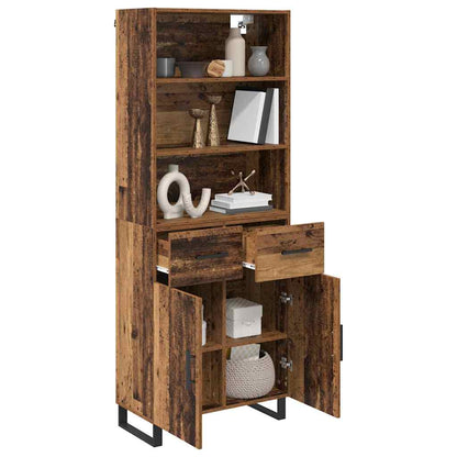 Credenza con cassetto 2 pcs Legno vecchio Legno multistrato