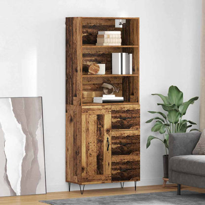 Credenza con cassetto 2 pcs Legno vecchio Legno multistrato