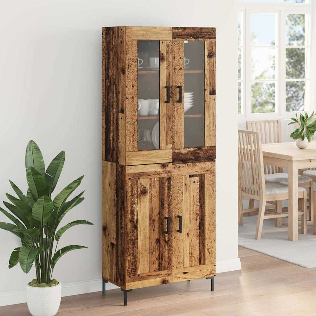 Credenza 2 pcs Legno vecchio 69,5 x 34 x 180 cm