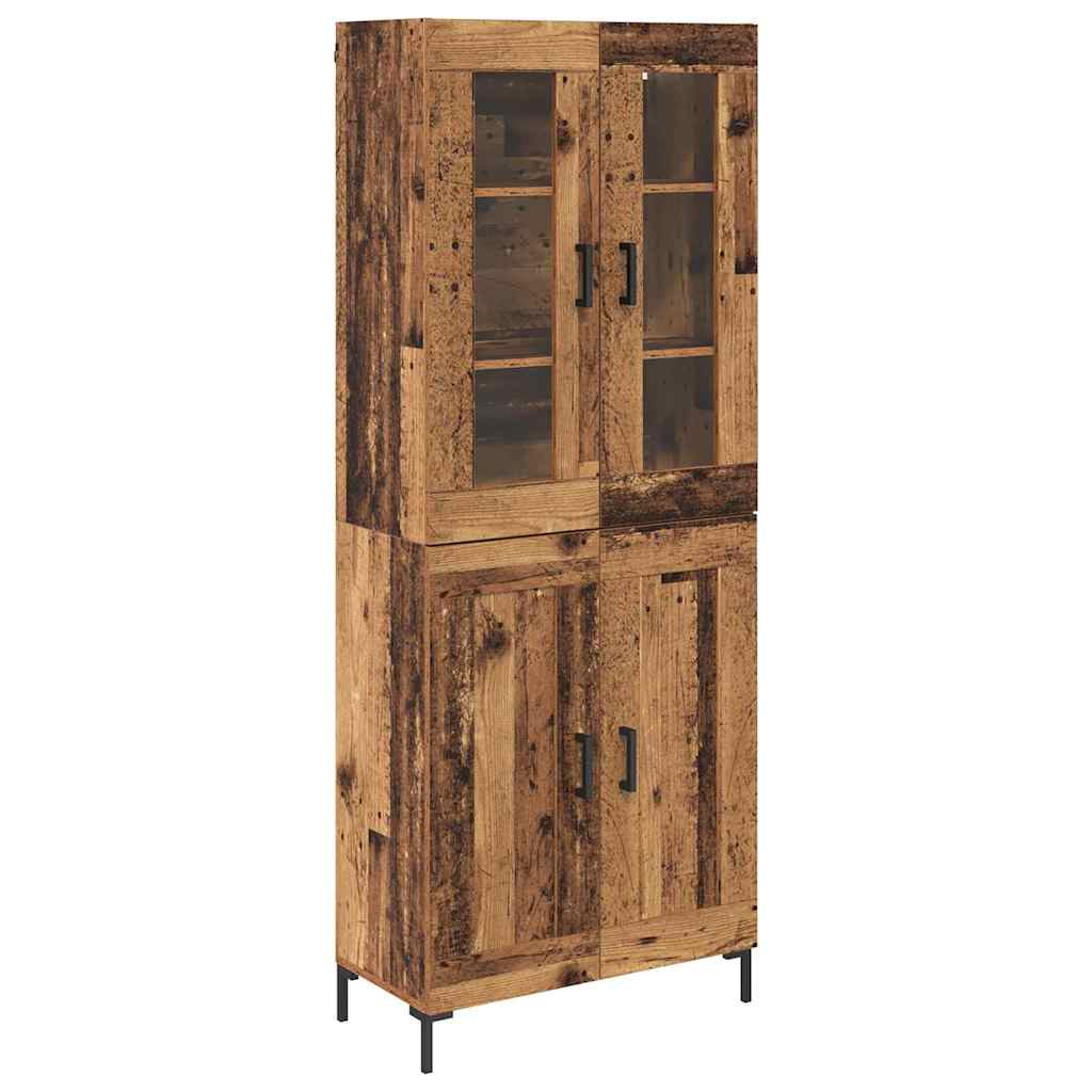 Credenza 2 pcs Legno vecchio Legno multistrato